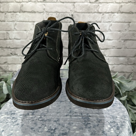 Nunn Bush Barklay Black Leather Plain Toe Casual Lace-Up Ankle Boots Men’s 9M - Picture 5 of 14